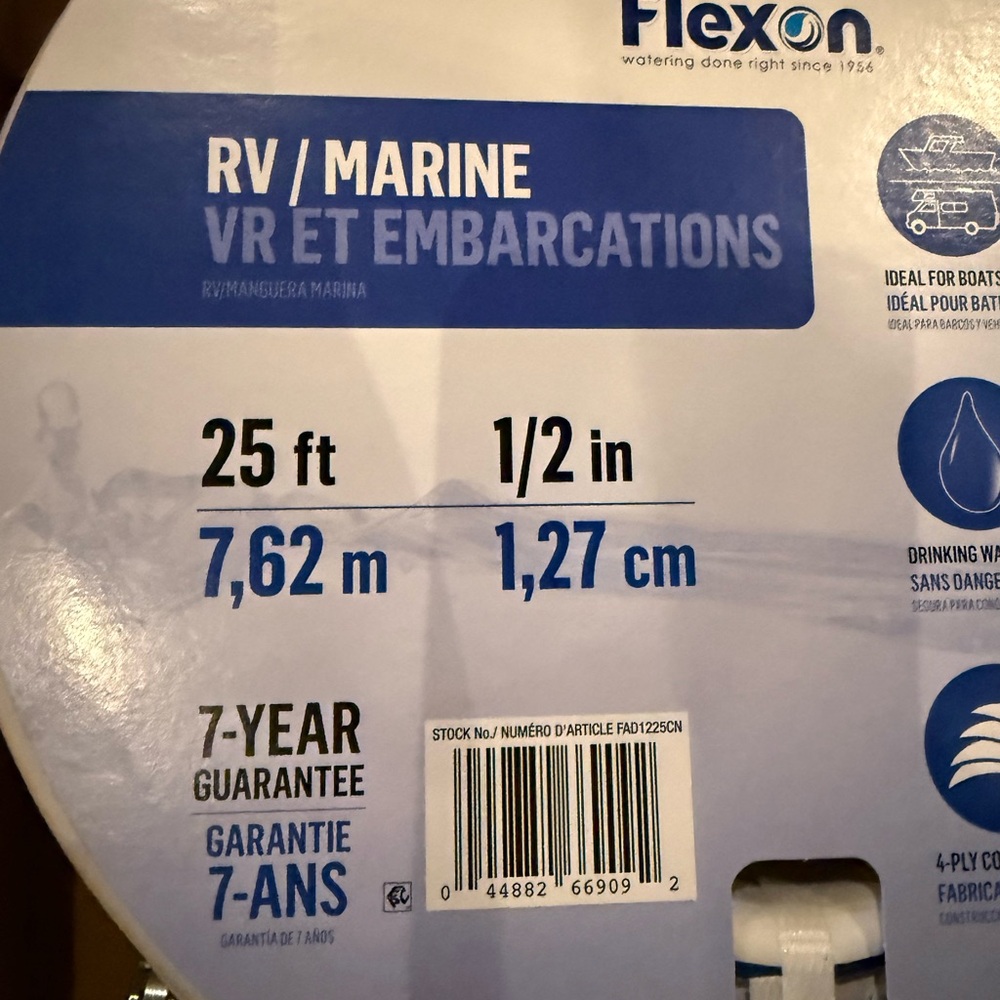 White RV/Marine Hose - Picture 2 of 2